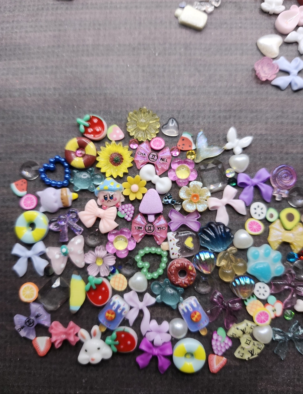 Mixed Assorted Resin Cabochons and Charrms For Nail Decararion Or Crafts - Picture 2 of 4